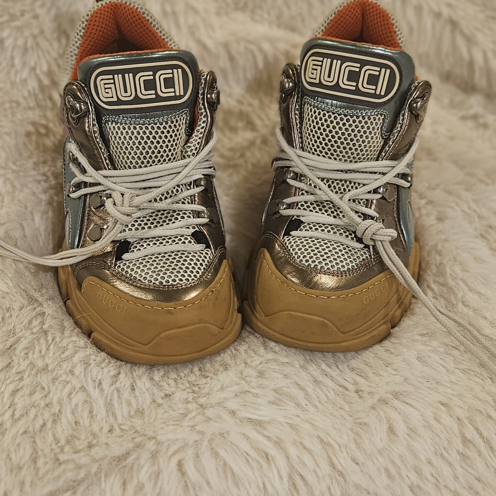 Gucci Flashtrek Chunky Sneakers | Metallic Multi | Size 6.5 | Authentic
